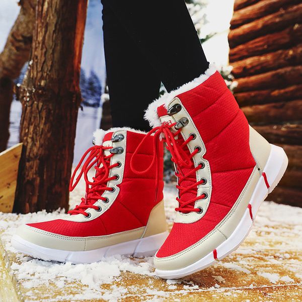 2019 winter waterproof snow women boots with fur plush warm male casual men mid-calf boot sneakers plus size 35-48, Black
2019 winter waterproof snow women boots with fur plush warm male casual men mid-calf boot sneakers plus size 35-48, Black