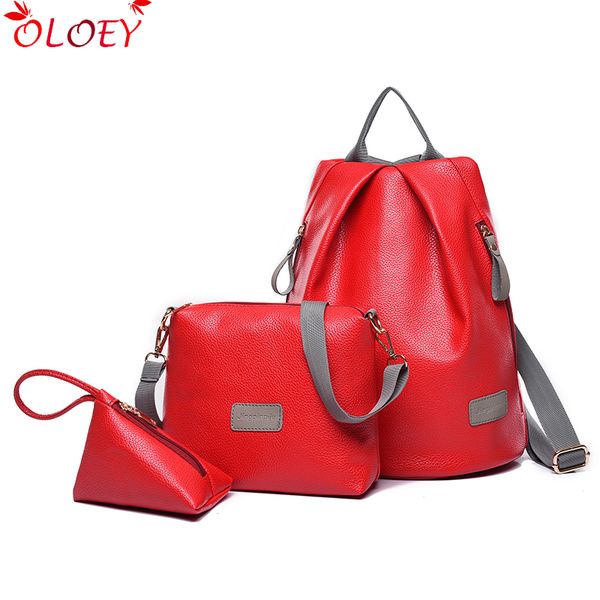 new 3pcs / women pu leather backpack 2018 leisure school bags for teens fashion lady travel products waterproof moc
new 3pcs / women pu leather backpack 2018 leisure school bags for teens fashion lady travel products waterproof moc