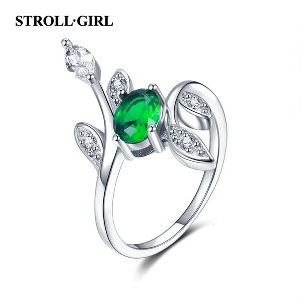 strollgirl 925 sterling silver spring tree leaves green & white cz adjustable open size finger rings for women fashion jewelry, Slivery;golden
strollgirl 925 sterling silver spring tree leaves green & white cz adjustable open size finger rings for women fashion jewelry, Slivery;golden