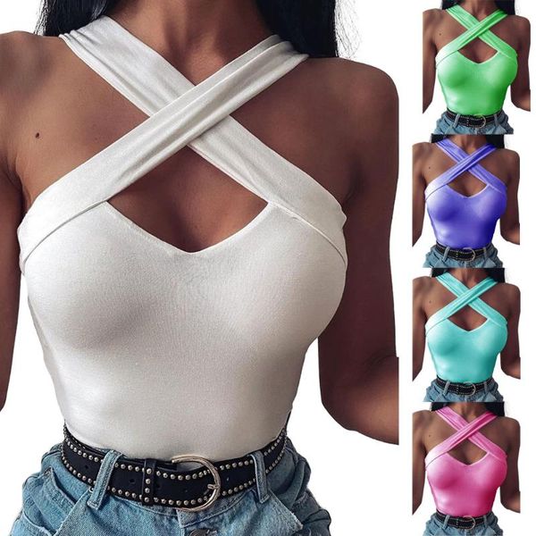 candy color cross shoulder cut-out neck camis women 2020 summer sleeveless tank bare midriff fashion high street vest, White
candy color cross shoulder cut-out neck camis women 2020 summer sleeveless tank bare midriff fashion high street vest, White