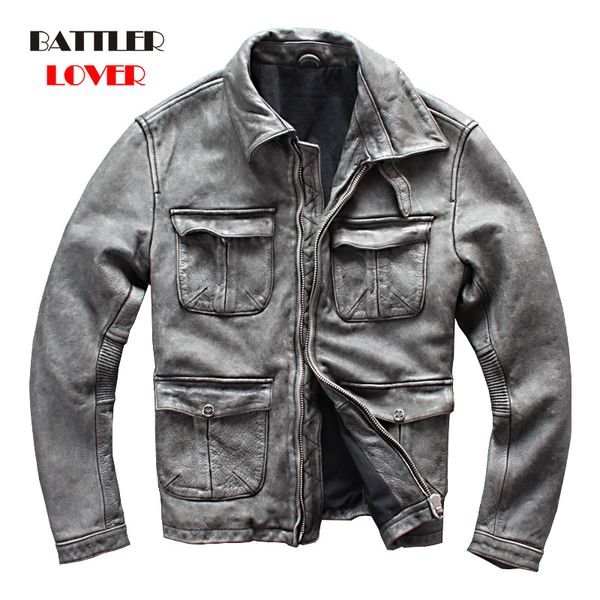 men classic real cow leather coat genuine baseball bomber leather jacket mens motor biker coats homme grey winter warm jackets, Black
men classic real cow leather coat genuine baseball bomber leather jacket mens motor biker coats homme grey winter warm jackets, Black