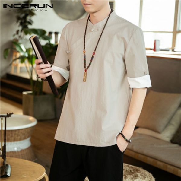 2020 chinese style shirt men button up short sleeve summer tang suit patchwork stand collar cotton elegant casual incerun, White;black
2020 chinese style shirt men button up short sleeve summer tang suit patchwork stand collar cotton elegant casual incerun, White;black