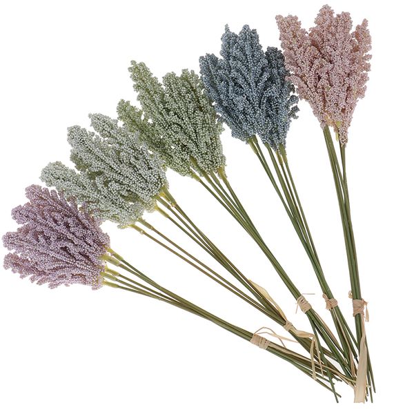 6pcs/pack artificial flowers bouquet artificial vanilla spike for home plant wall decoration cereals plant heap
6pcs/pack artificial flowers bouquet artificial vanilla spike for home plant wall decoration cereals plant heap