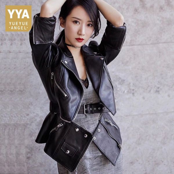 2019 design spring genuine leather jackets women luxury fashion streetwear lady leather jacket casual real coat female, Black
2019 design spring genuine leather jackets women luxury fashion streetwear lady leather jacket casual real coat female, Black