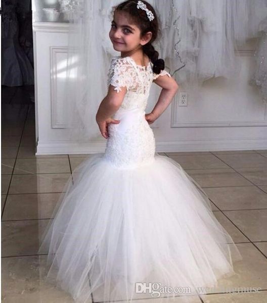 flower girl dress bateau short sleeve appliqeus lace mermaid floor length kids flower girls dresses for weddings, White;blue
flower girl dress bateau short sleeve appliqeus lace mermaid floor length kids flower girls dresses for weddings, White;blue
