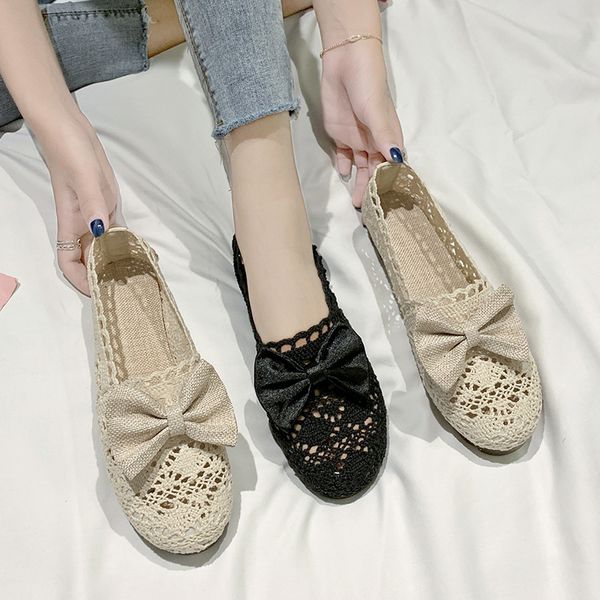 single shoes female 2020 summer hollow lace peas shoes flat bottom non-slip pregnant women breathable lazy, Black
single shoes female 2020 summer hollow lace peas shoes flat bottom non-slip pregnant women breathable lazy, Black