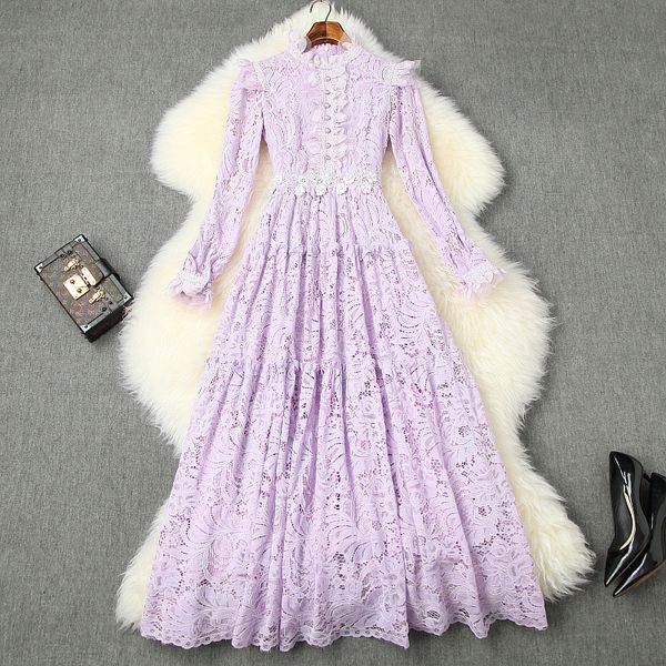 spring 2020 for european and american women's wear long sleeve collar lace nail bead petals fashionable purple dress, Black;gray
spring 2020 for european and american women's wear long sleeve collar lace nail bead petals fashionable purple dress, Black;gray