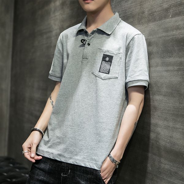 shirt men's short-sleeved t-shirt lapel 2020 summer korean version fashion half sleeve t-shirt mens clothing brand shirts, White;black
shirt men's short-sleeved t-shirt lapel 2020 summer korean version fashion half sleeve t-shirt mens clothing brand shirts, White;black