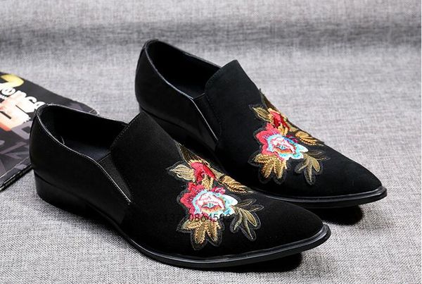 spring head young new men's shoes trend men's casual pointed embroidery oxford shoes daily party business, Black
spring head young new men's shoes trend men's casual pointed embroidery oxford shoes daily party business, Black
