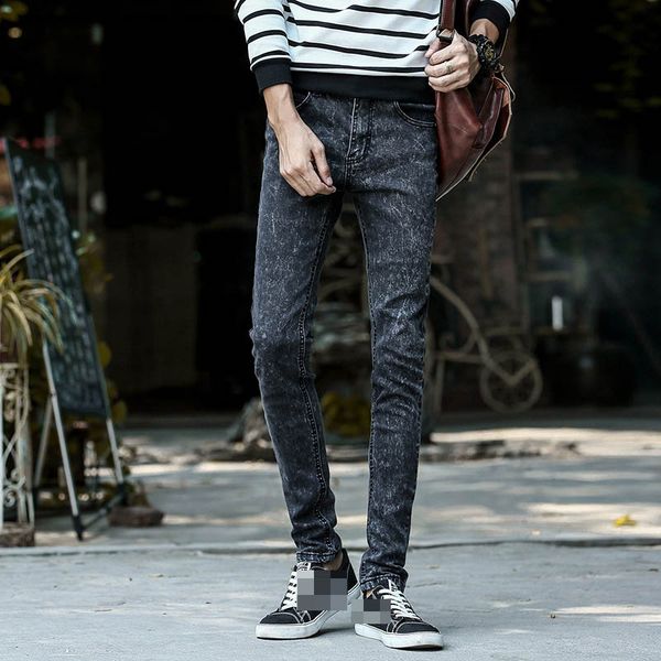 men black jeans elasticity skinny stretch slim fashion color collision man casual denim biker holes jeans pants classic style, Blue
men black jeans elasticity skinny stretch slim fashion color collision man casual denim biker holes jeans pants classic style, Blue