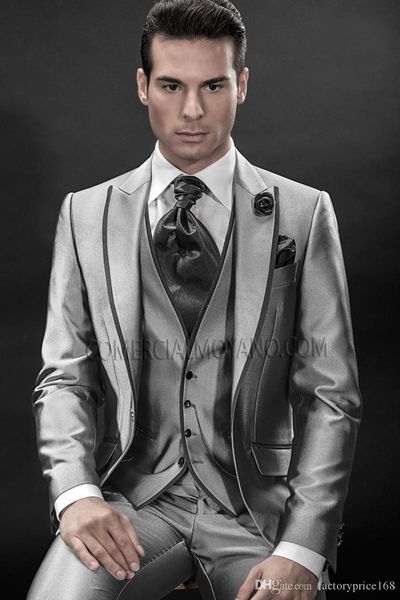 fashionable one button groomsmen peak lapel groom tuxedos men suits wedding/prom/dinner man blazer(jacket+pants+tie+vest) 618, Black;gray
fashionable one button groomsmen peak lapel groom tuxedos men suits wedding/prom/dinner man blazer(jacket+pants+tie+vest) 618, Black;gray