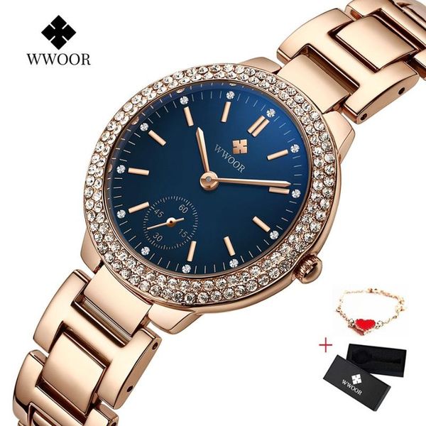 new wwoor crystal diamond women ladies bracelet watches watch waterproof stainless steel casual woman quartz watch, Slivery;brown
new wwoor crystal diamond women ladies bracelet watches watch waterproof stainless steel casual woman quartz watch, Slivery;brown