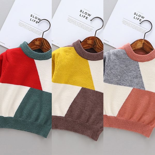 2020 children's knitted baby stitching color contrast long sleeve base shirt for boys and sweater girls woolen sweater, Blue
2020 children's knitted baby stitching color contrast long sleeve base shirt for boys and sweater girls woolen sweater, Blue