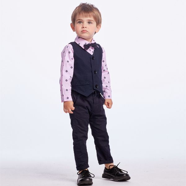 spring and autumn children's clothing infant gentleman suit long-sleeved shirt + vest + casual pants boys birthday holiday clothes 3 se, White
spring and autumn children's clothing infant gentleman suit long-sleeved shirt + vest + casual pants boys birthday holiday clothes 3 se, White