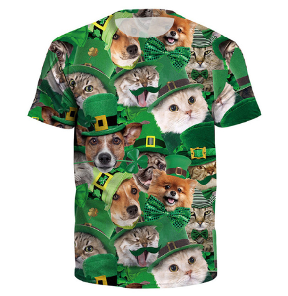 2019 new arrival st.patrick's day style t shirt for women men fashion tshirts 3d print t-shirt summer short sleeve tees clover q661, White;black
2019 new arrival st.patrick's day style t shirt for women men fashion tshirts 3d print t-shirt summer short sleeve tees clover q661, White;black