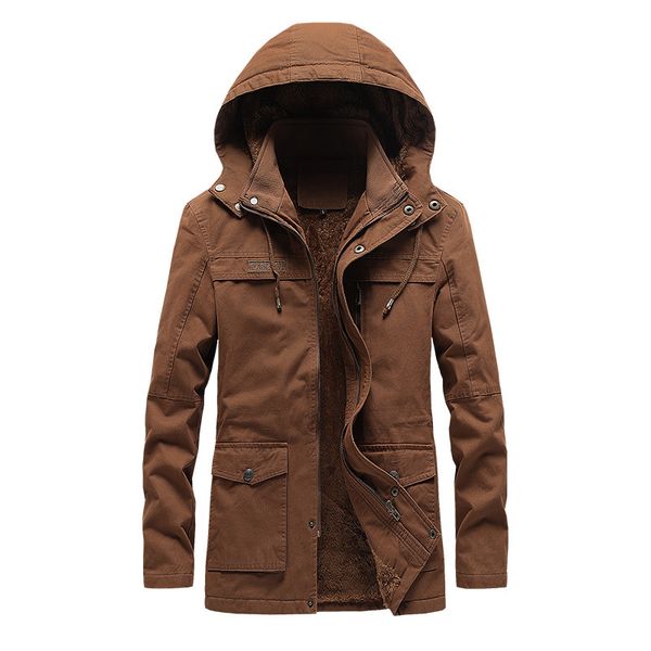 winter new style men jacket mid-length hooded coat men's casual plus velvet pure cotton washing jacket, Black
winter new style men jacket mid-length hooded coat men's casual plus velvet pure cotton washing jacket, Black