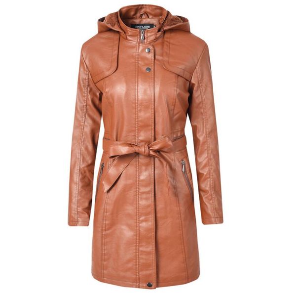 2019 autumn winter women faux leather jacket waterproof hooded trench zipper lace up plus velvet pu jackets outerwear p1312, Black
2019 autumn winter women faux leather jacket waterproof hooded trench zipper lace up plus velvet pu jackets outerwear p1312, Black