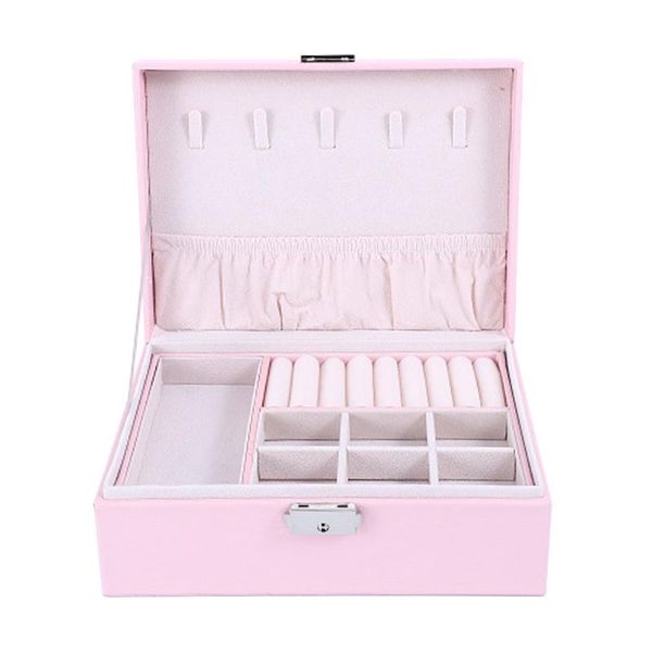 jewelry box travel portable home 2 layers display tray storage organizer safety lock pu leather durable necklace ring exquisite, Pink;blue
jewelry box travel portable home 2 layers display tray storage organizer safety lock pu leather durable necklace ring exquisite, Pink;blue