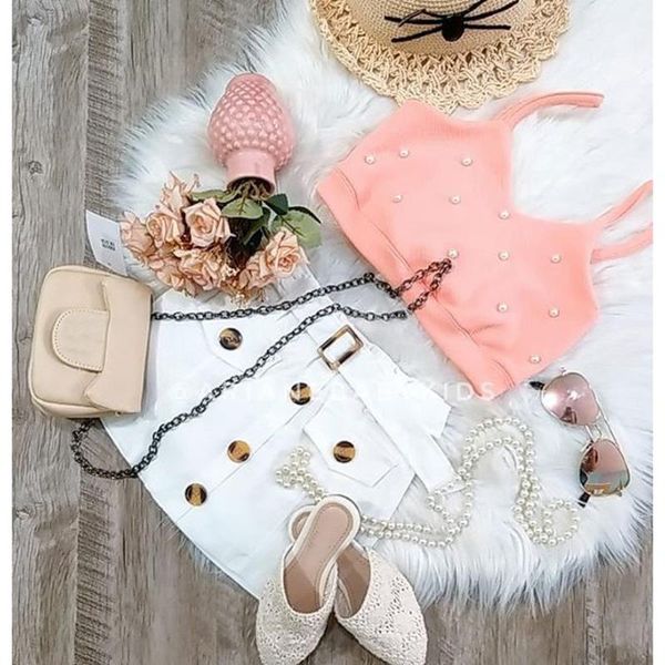 children clothing 2020 summer toddler girls clothes pearl vest +skirt 2pc outfit suit kids clothes tracksuit for girls clothing, White
children clothing 2020 summer toddler girls clothes pearl vest +skirt 2pc outfit suit kids clothes tracksuit for girls clothing, White