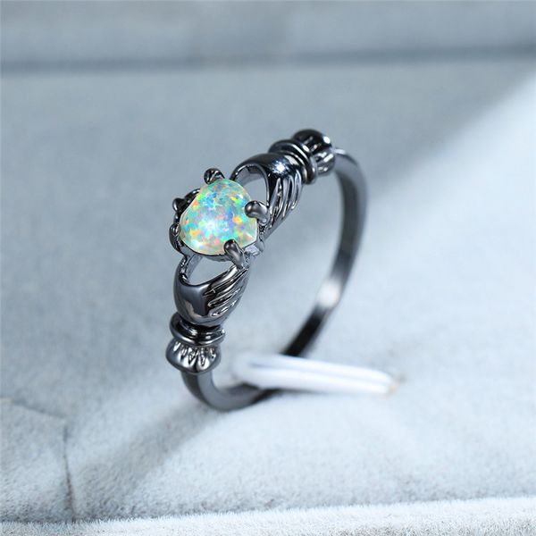 cute female white opal stone ring vintage black gold wedding rings for women promise love heart engagement ring, Slivery;golden
cute female white opal stone ring vintage black gold wedding rings for women promise love heart engagement ring, Slivery;golden