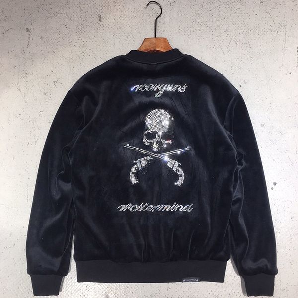 2019 mmj winter warm stand collar jacket mastermind japan men women flannel rhinestone double gun skulls jackets coats, Black;brown
2019 mmj winter warm stand collar jacket mastermind japan men women flannel rhinestone double gun skulls jackets coats, Black;brown