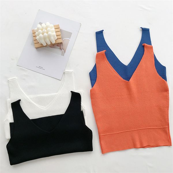 p shoot 2019 spring summer new style women's dress versatile slim fit slimming double v-neck solid color base navel vest wom, Black;white
p shoot 2019 spring summer new style women's dress versatile slim fit slimming double v-neck solid color base navel vest wom, Black;white