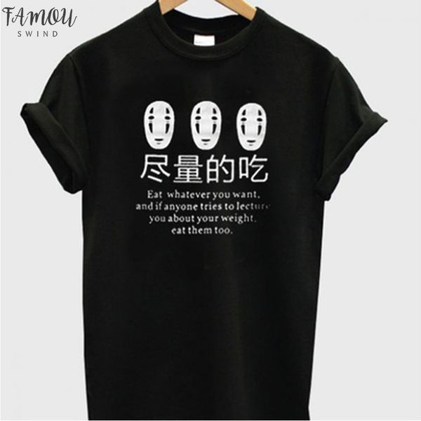 japanese anime eat whatever you want funny sayings tees t shirt women harajuku fashion cute casual black clothing, White
japanese anime eat whatever you want funny sayings tees t shirt women harajuku fashion cute casual black clothing, White