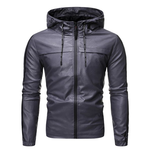men's autumn winter casual long sleeve solid thicken hooded leather jacket men warm genuine leather jackets y10.4, Black
men's autumn winter casual long sleeve solid thicken hooded leather jacket men warm genuine leather jackets y10.4, Black