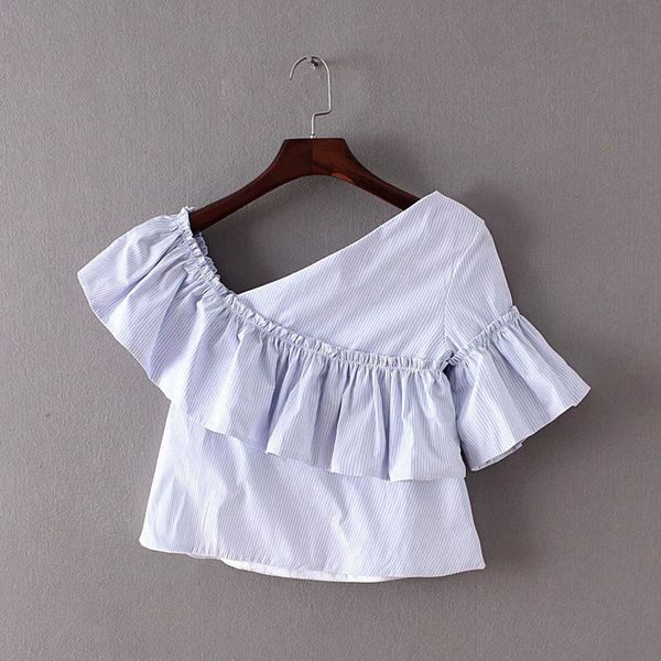 2017 new arrival summer women's t shirt fashion women casual short sleeve slash neck slim t-shirt pleated white blue
2017 new arrival summer women's t shirt fashion women casual short sleeve slash neck slim t-shirt pleated white blue
