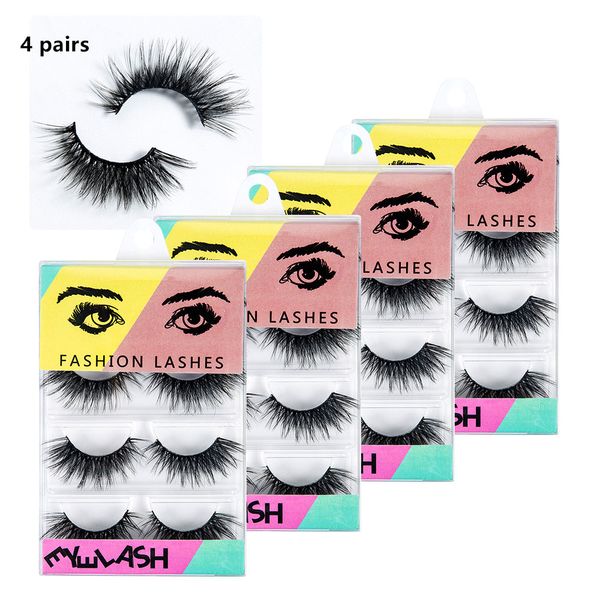 new 4 pairs mink eyelashes false lashes extension mink 3d fake eyelash make up 1 box cilios natural long for beauty 39
new 4 pairs mink eyelashes false lashes extension mink 3d fake eyelash make up 1 box cilios natural long for beauty 39