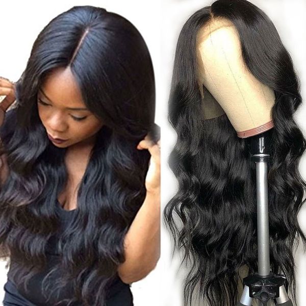 brazilian body wave lace front human hair wigs 13*4 lace front wig pre plucked hairline with baby hair bleached knots 24inch, Black
brazilian body wave lace front human hair wigs 13*4 lace front wig pre plucked hairline with baby hair bleached knots 24inch, Black