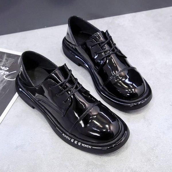 women bright leather non-slip shoes lace up shoes flats sneakers ladies comfortable new fashion b63-76 hf, Black
women bright leather non-slip shoes lace up shoes flats sneakers ladies comfortable new fashion b63-76 hf, Black