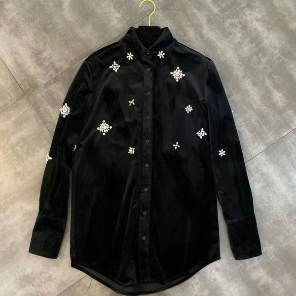 deat 2020 spring stand collar long sleeve diamonds velvet blouse women shirt 19j-a104, White
deat 2020 spring stand collar long sleeve diamonds velvet blouse women shirt 19j-a104, White