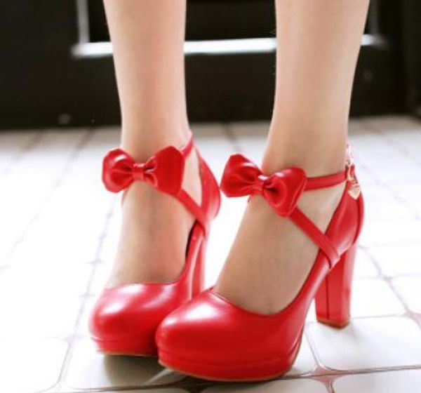 2019 women's shoes in spring and autumn with new style high heel coarse heel round head waterproof table bowknot@7009, Black
2019 women's shoes in spring and autumn with new style high heel coarse heel round head waterproof table bowknot@7009, Black