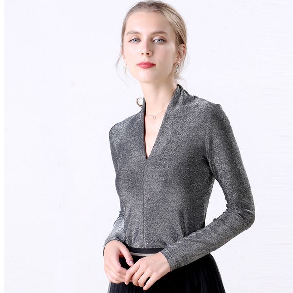 white collar women's fashion temperament slim out shiny silk t shirt long sleeves bottom shirt women's autumn new
white collar women's fashion temperament slim out shiny silk t shirt long sleeves bottom shirt women's autumn new