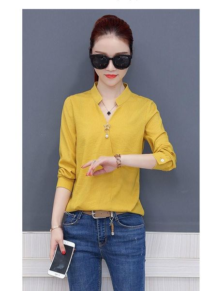 2019 лето женщины повседневная v-образным вырезом шифон рубашки мода кнопка microsoft office топы с длинным рукавом полосатой блуза, White
2019 лето женщины повседневная v-образным вырезом шифон рубашки мода кнопка microsoft office топы с длинным рукавом полосатой блуза, White