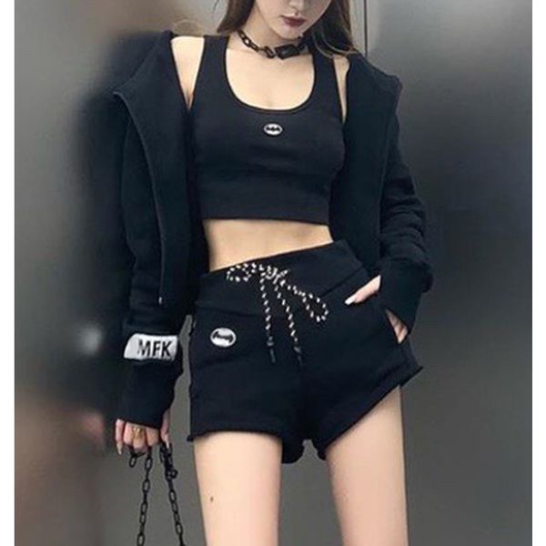 5.19 2020 new women fashion zipper jacket coat + crop tanks + shorts quick dry sun-protective sports fitness three piece set, White
5.19 2020 new women fashion zipper jacket coat + crop tanks + shorts quick dry sun-protective sports fitness three piece set, White