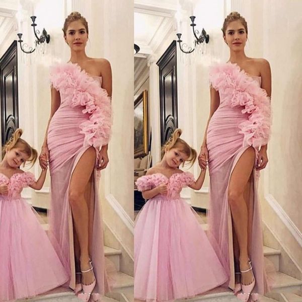 pink ruffles sheath prom dresses high split one shoulder evening gowns zipper back cocktail formal party dress 2019 cheap, Black
pink ruffles sheath prom dresses high split one shoulder evening gowns zipper back cocktail formal party dress 2019 cheap, Black