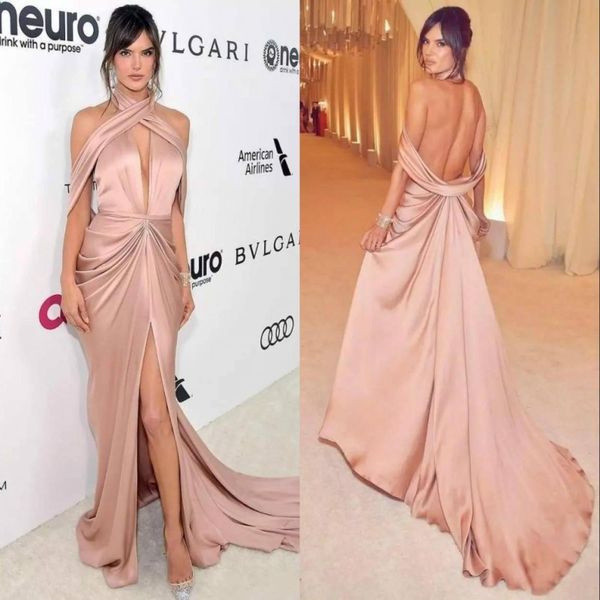 new red carpet evening dresses draped open back high split customize prom formal dresses wear, Black;red
new red carpet evening dresses draped open back high split customize prom formal dresses wear, Black;red