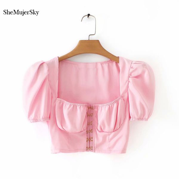 shemujersky vintage summer crop white tank hook buckle pink crop t shirt 2019
shemujersky vintage summer crop white tank hook buckle pink crop t shirt 2019