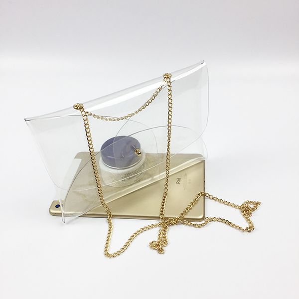 crossbody shoulder bag transparent clear gold silver chain women pvc clutch coin purses cellphone bag high quality
crossbody shoulder bag transparent clear gold silver chain women pvc clutch coin purses cellphone bag high quality