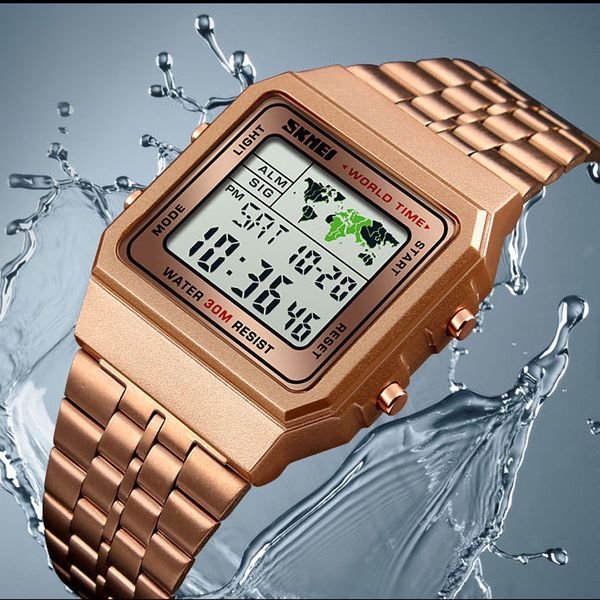 led digital men's watch sports watches men relogio masculino relojes stainless steel waterproof male wrist watches, Slivery;brown
led digital men's watch sports watches men relogio masculino relojes stainless steel waterproof male wrist watches, Slivery;brown