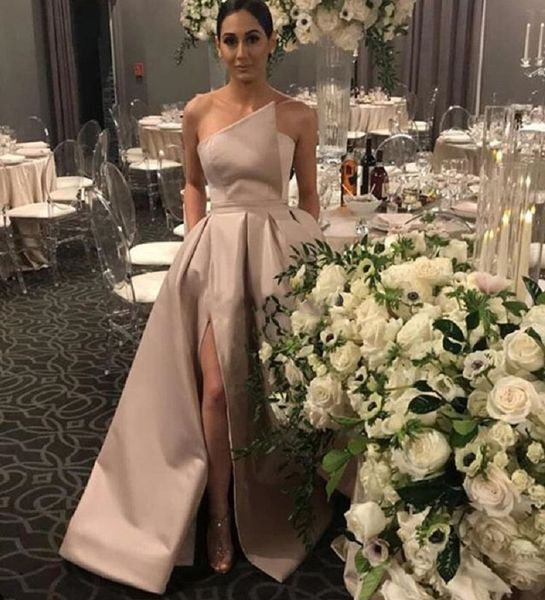 elegant dubai saudi arabic prom dress a line satin strapless front slit long evening party gown custom made, Black
elegant dubai saudi arabic prom dress a line satin strapless front slit long evening party gown custom made, Black