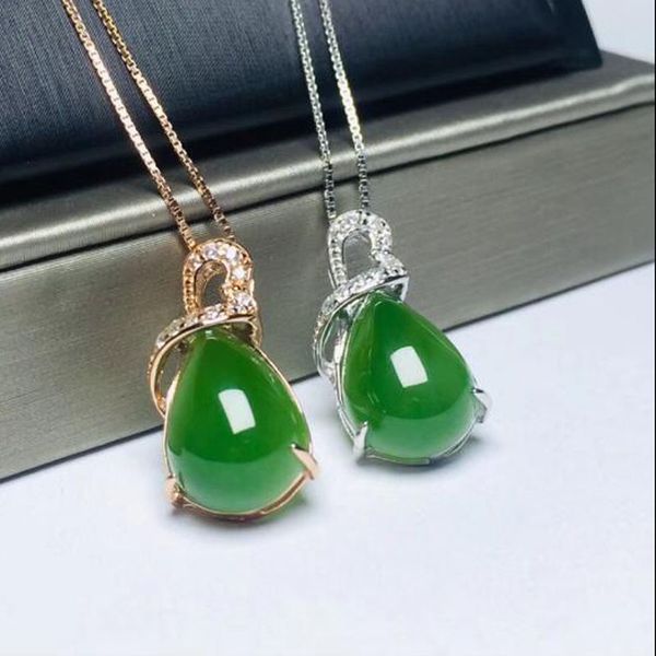 925 sterling silver natural hetian green jade necklace women stylish jasper lucky necklace for women fine jewelry gift
925 sterling silver natural hetian green jade necklace women stylish jasper lucky necklace for women fine jewelry gift