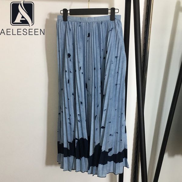 skirts aeleseen runway fashion skirt women 2021 spring summer ladies casual blue ink printed high waist long pleated female, Black
skirts aeleseen runway fashion skirt women 2021 spring summer ladies casual blue ink printed high waist long pleated female, Black