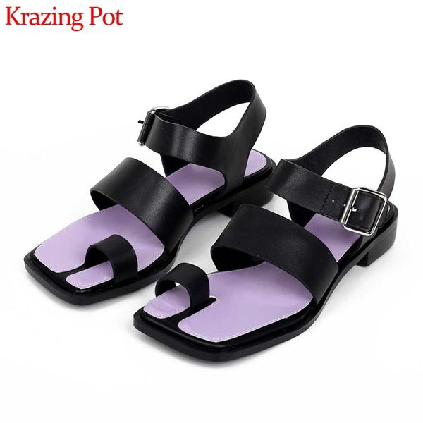 krazing pot vintage mixed colors genuine leather summer handmade flip-flop low heel limited customization sandals women l08, Black
krazing pot vintage mixed colors genuine leather summer handmade flip-flop low heel limited customization sandals women l08, Black