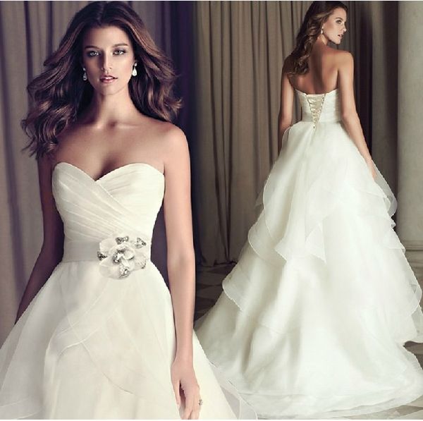 ball gown sweetheart wedding dresses with ruffles 2019 sweep train bridal gowns vestido de novia corto, White
ball gown sweetheart wedding dresses with ruffles 2019 sweep train bridal gowns vestido de novia corto, White