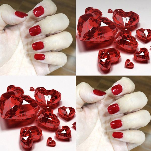 new women sweet manicure decorations short red elegnet fake nail tips with glue full cover fashion simple solid color false nail, Red;gold
new women sweet manicure decorations short red elegnet fake nail tips with glue full cover fashion simple solid color false nail, Red;gold