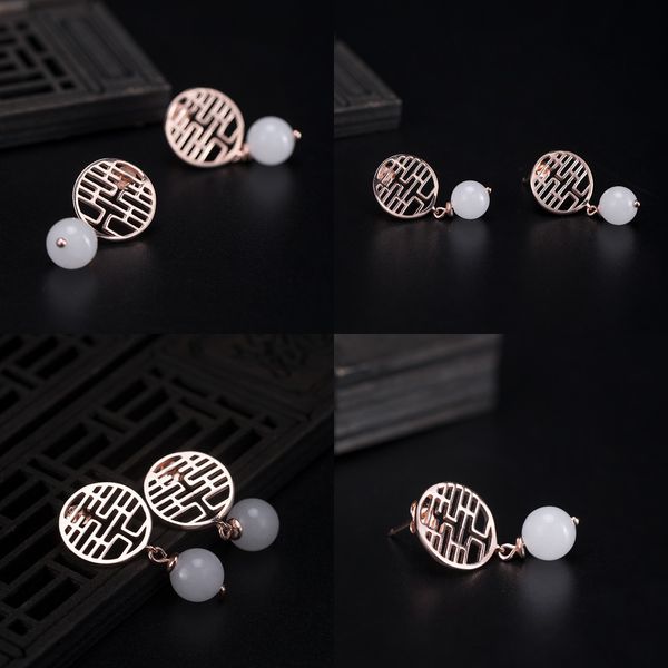 925 antique n jade earrings woman s silver dollar pearl eardrop originality in national customs hollow out double happiness charms, Golden
925 antique n jade earrings woman s silver dollar pearl eardrop originality in national customs hollow out double happiness charms, Golden