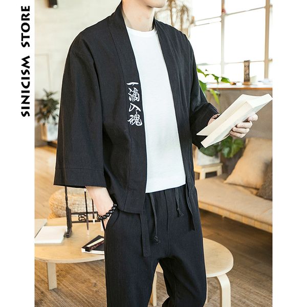 sinicism store 2019 cotton linen men shirts kimono male chinese japan style embroidery three quarter sleeve open stitch shirts, White;black
sinicism store 2019 cotton linen men shirts kimono male chinese japan style embroidery three quarter sleeve open stitch shirts, White;black